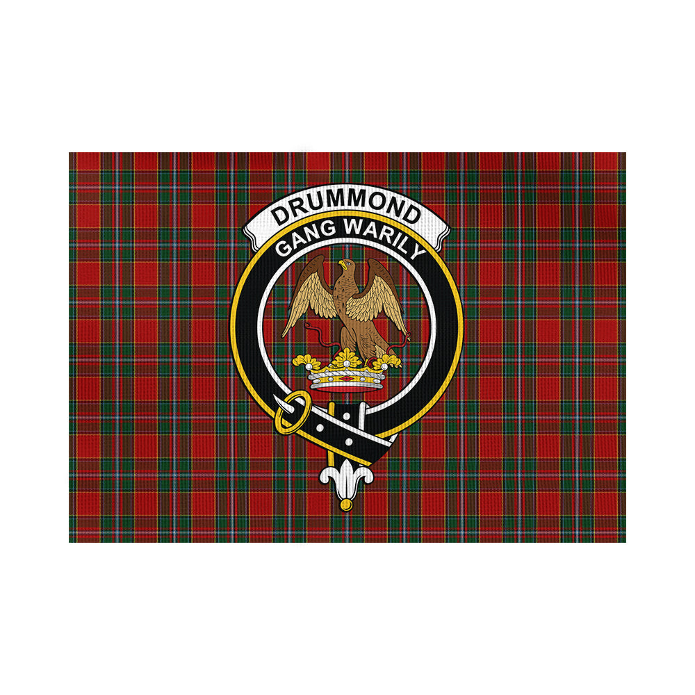 Drummond Ancient Tartan Flag with Family Crest - Tartan Vibes Clothing