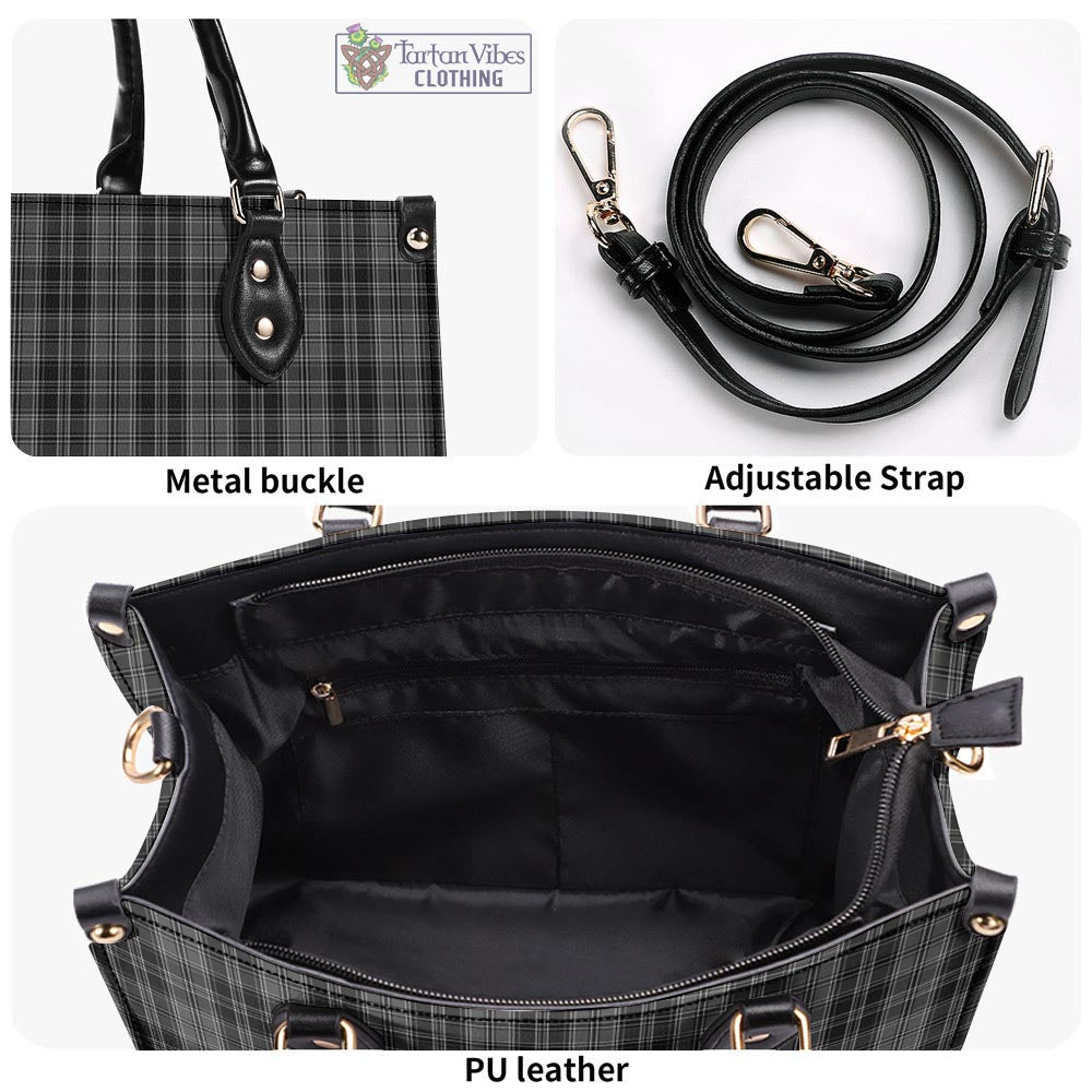 Tartan Vibes Clothing Drummond Grey Tartan Luxury Leather Handbags