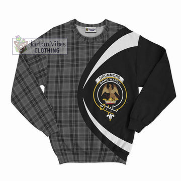 Drummond Grey Tartan Sweatshirt with Family Crest Circle Style