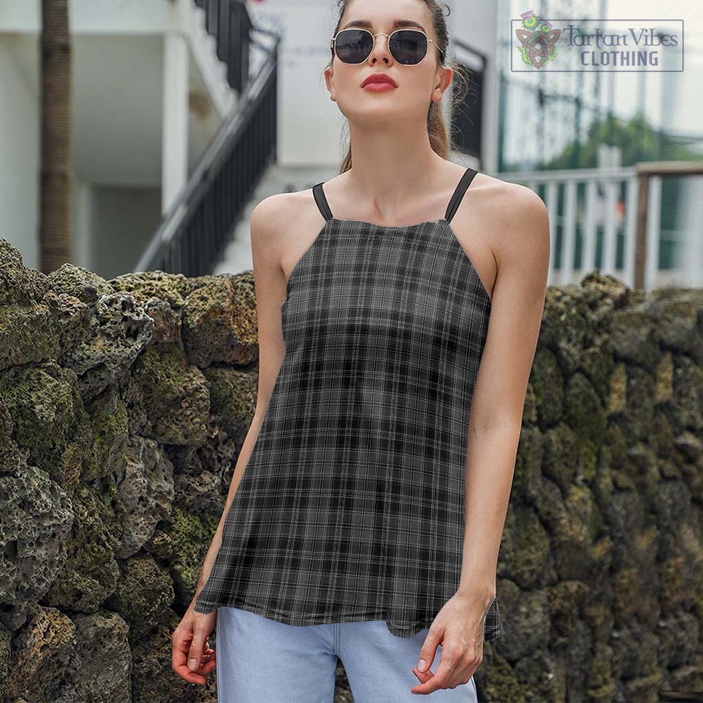 Tartan Vibes Clothing Drummond Grey Tartan Loose Halter Neck Camisole