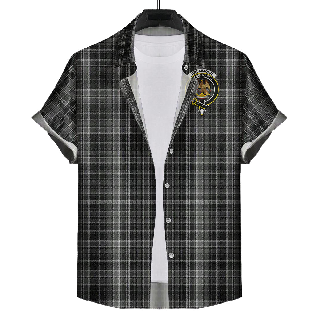 drummond-grey-tartan-short-sleeve-button-down-shirt-with-family-crest