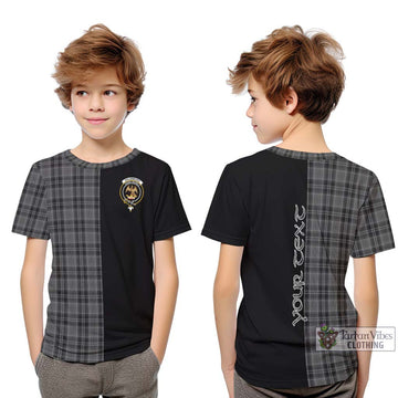 Drummond Grey Tartan Kid T-Shirt with Family Crest and Half Of Me Style