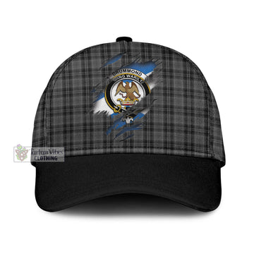 Drummond Grey Tartan Classic Cap with Family Crest In Me Style