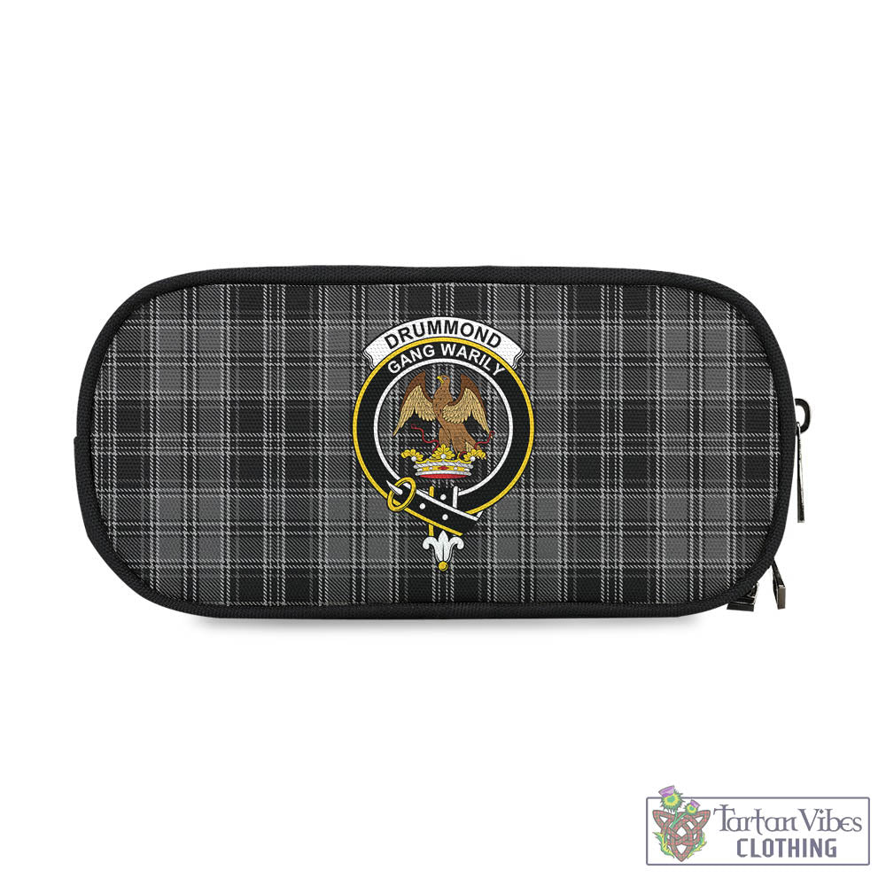 Tartan Vibes Clothing Drummond Grey Tartan Pen and Pencil Case with Family Crest