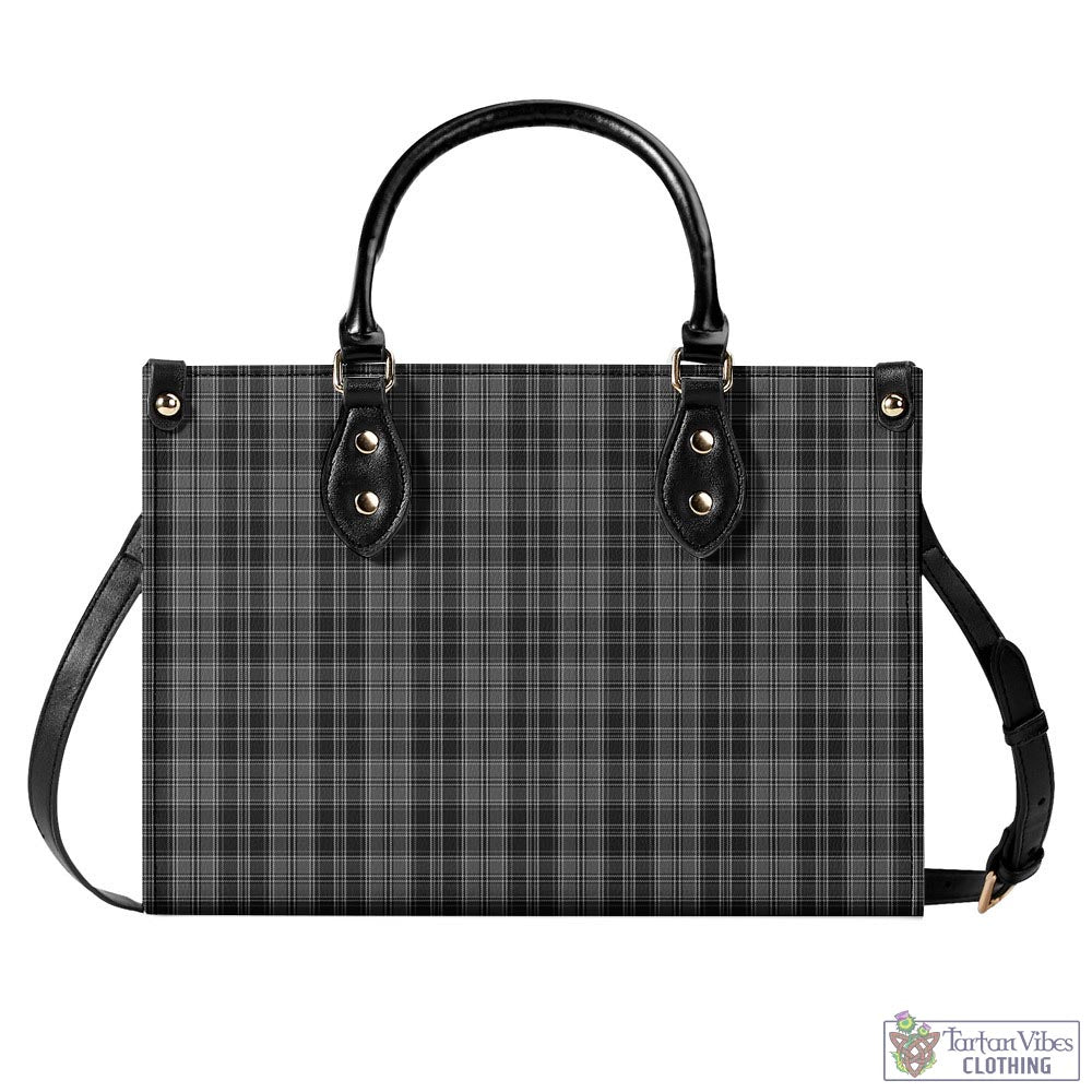 Tartan Vibes Clothing Drummond Grey Tartan Luxury Leather Handbags