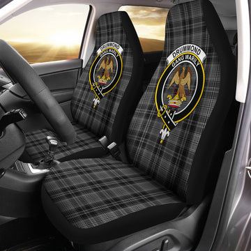 Drummond Grey Tartan Car Seat Cover with Family Crest