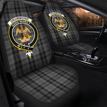 Drummond Grey Tartan Car Seat Cover with Family Crest