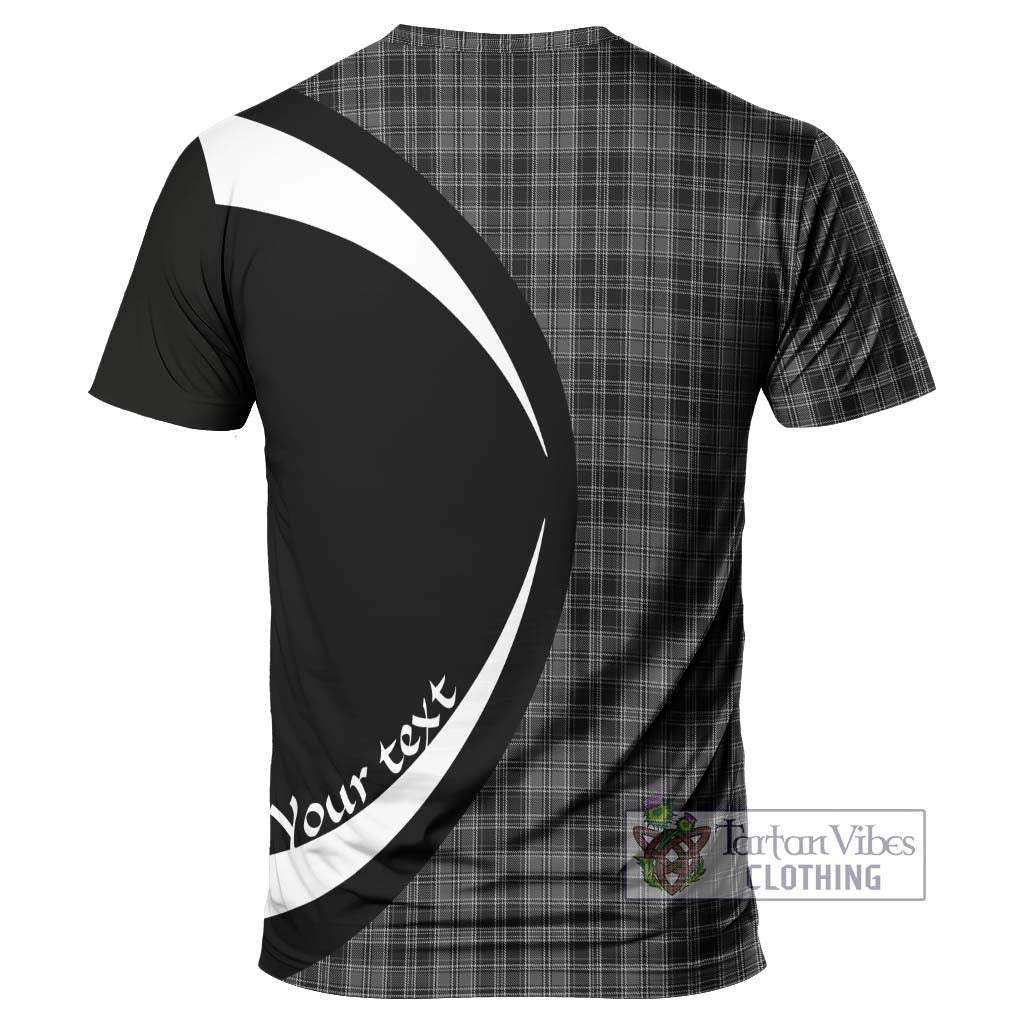 Tartan Vibes Clothing Drummond Grey Tartan T-Shirt with Family Crest Circle Style