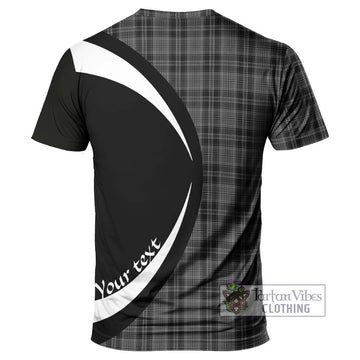 Drummond Grey Tartan T-Shirt with Family Crest Circle Style