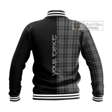 Drummond Grey Tartan Baseball Jacket with Family Crest and Half Of Me Style