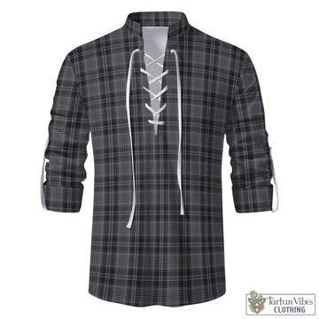 Drummond Grey Tartan Men's Scottish Traditional Jacobite Ghillie Kilt Shirt