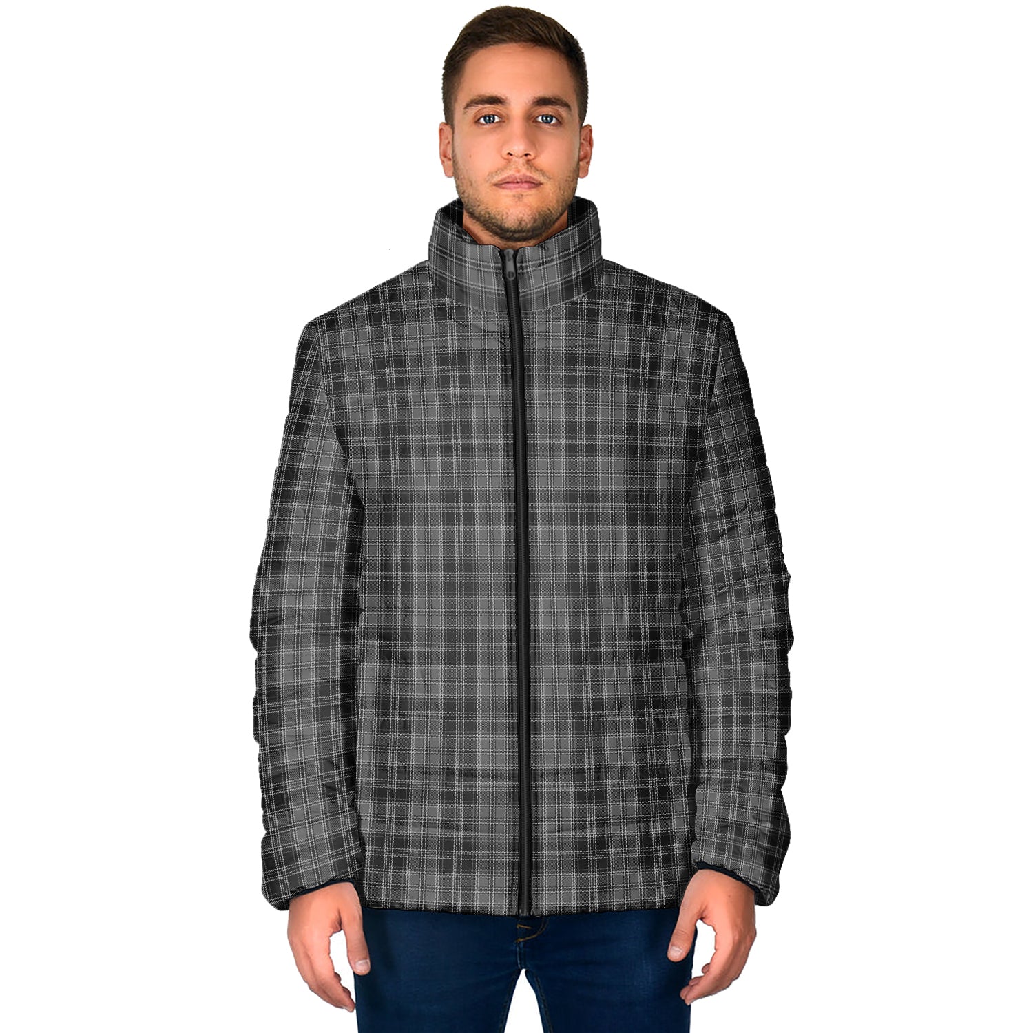 Drummond Grey Tartan Padded Jacket - Tartan Vibes Clothing