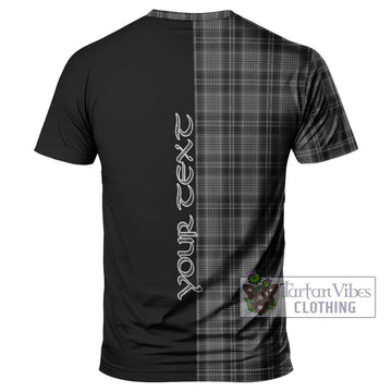 Drummond Grey Tartan T-Shirt with Family Crest and Half Of Me Style