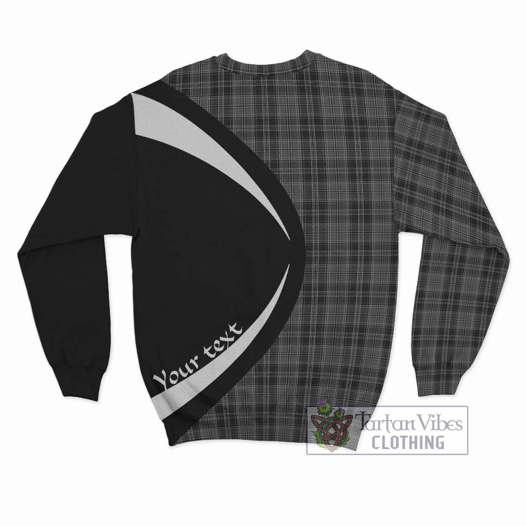 Tartan Vibes Clothing Drummond Grey Tartan Sweatshirt with Family Crest Circle Style