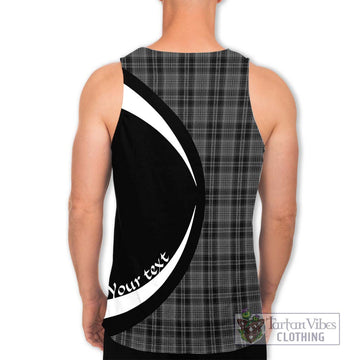 Drummond Grey Tartan Men's Tank Top with Family Crest Circle Style