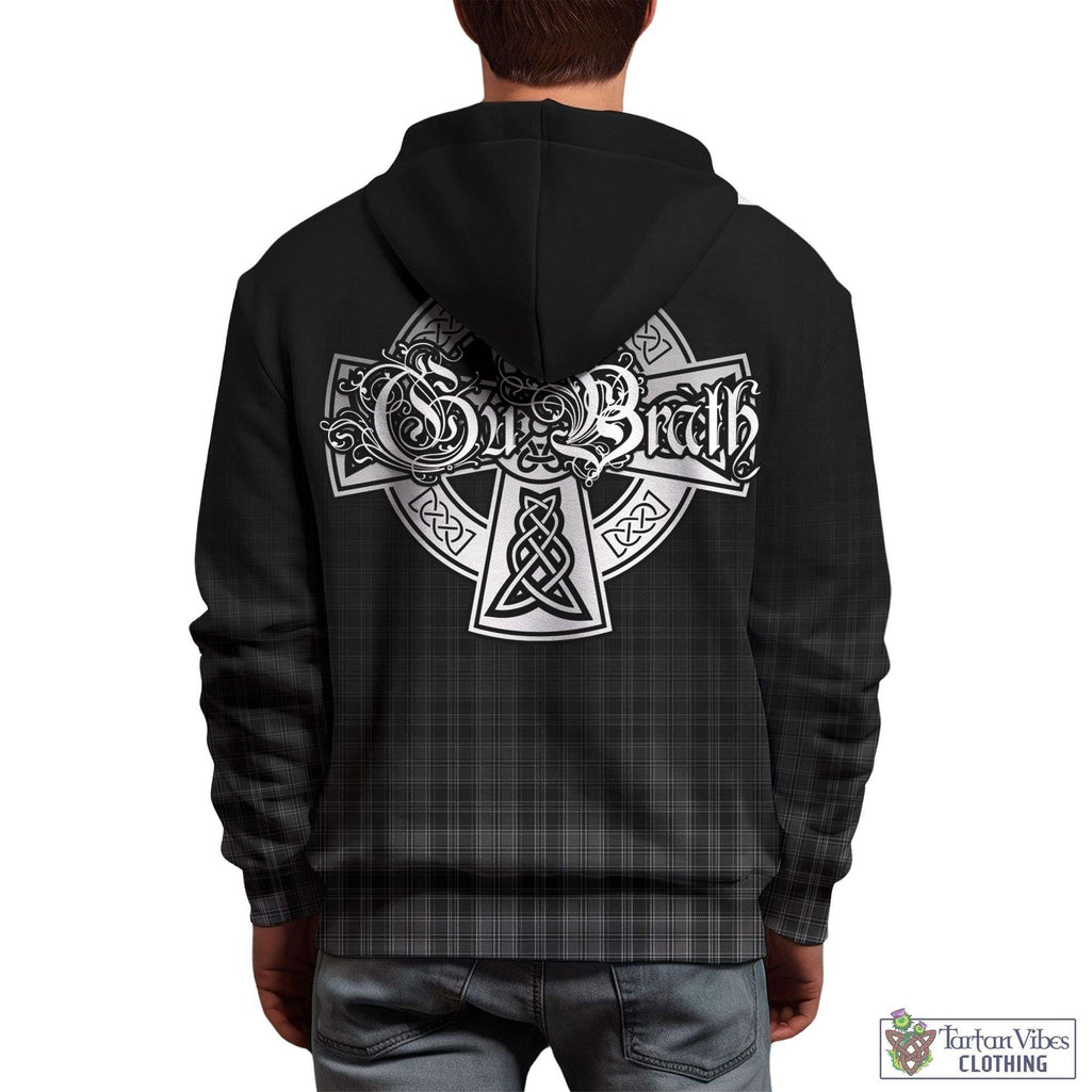 Tartan Vibes Clothing Drummond Grey Tartan Hoodie Featuring Alba Gu Brath Family Crest Celtic Inspired