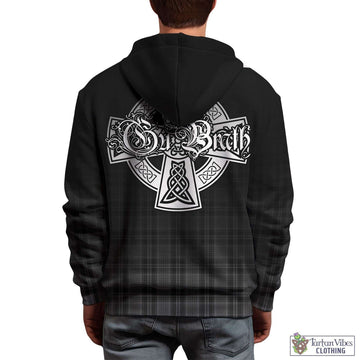 Drummond Grey Tartan Hoodie Featuring Alba Gu Brath Family Crest Celtic Inspired