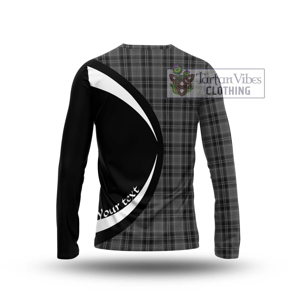 Drummond Grey Tartan Long Sleeve T-Shirt with Family Crest Circle Style - Tartan Vibes Clothing