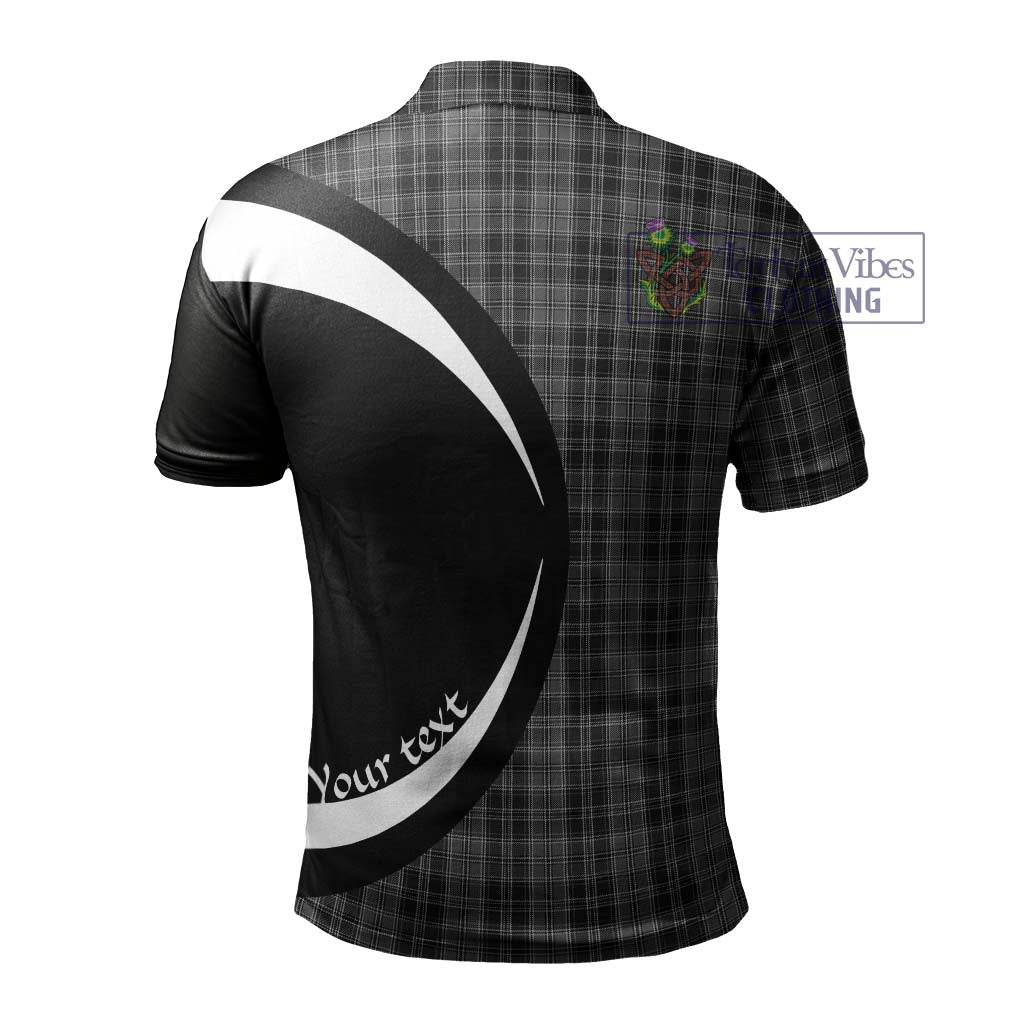 Drummond Grey Tartan Men's Polo Shirt with Family Crest Circle Style - Tartan Vibes Clothing