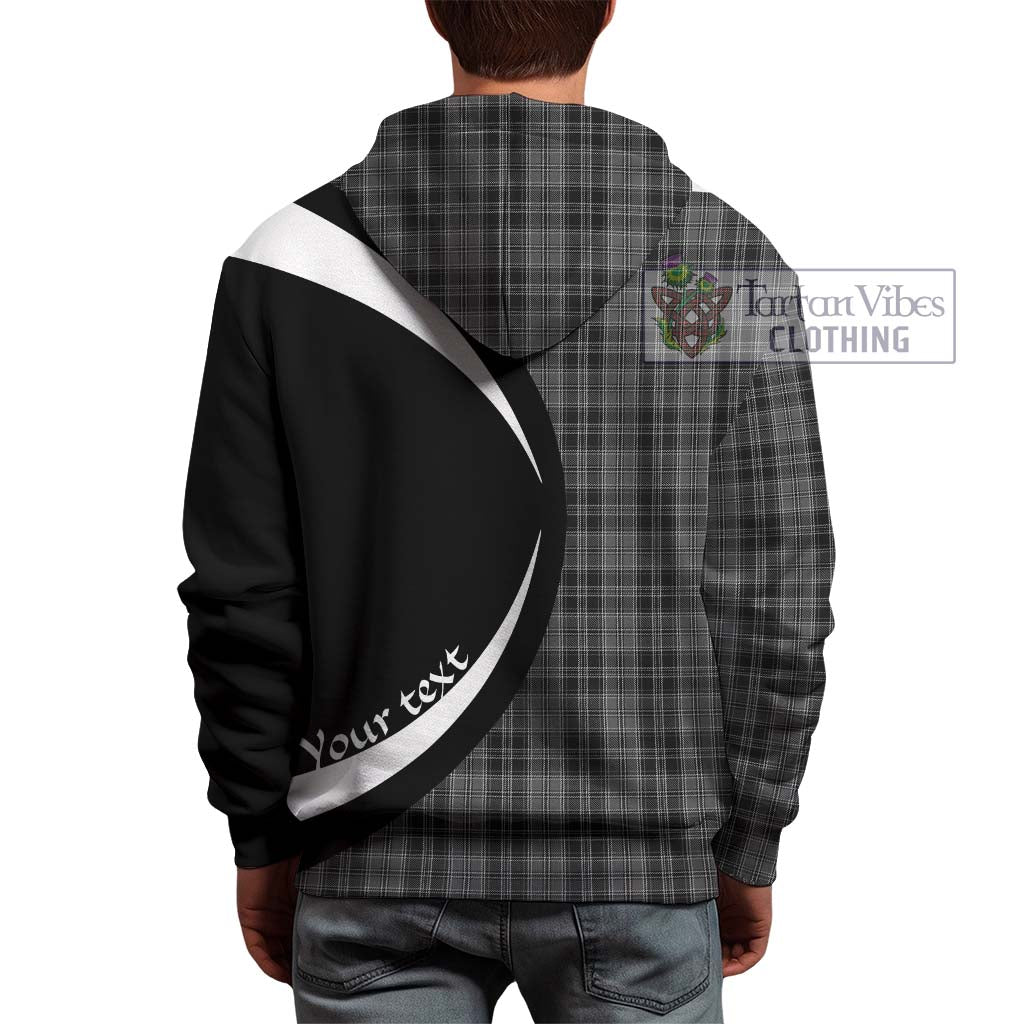 Tartan Vibes Clothing Drummond Grey Tartan Hoodie with Family Crest Circle Style