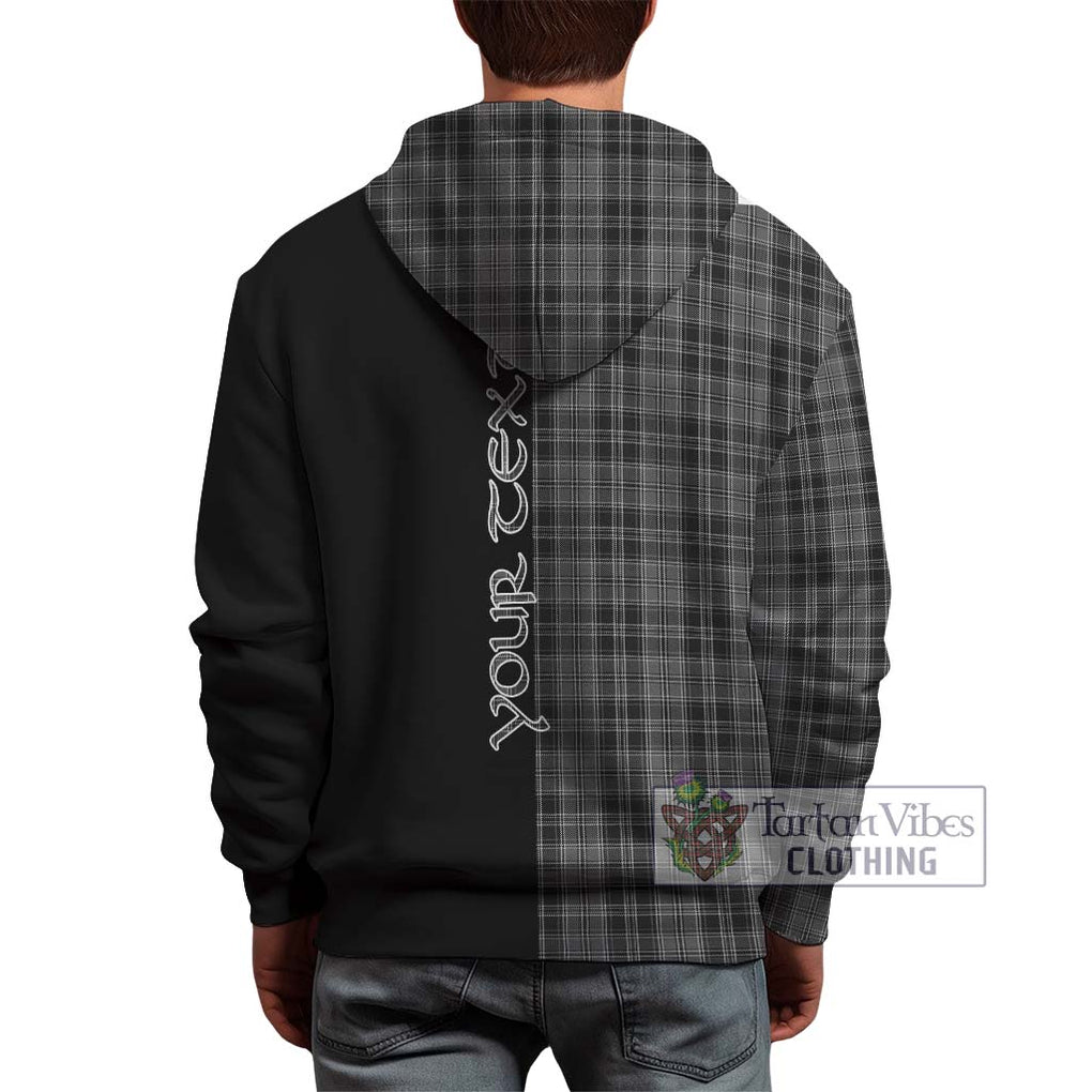 Drummond Grey Tartan Hoodie with Family Crest and Half Of Me Style - Tartanvibesclothing Shop