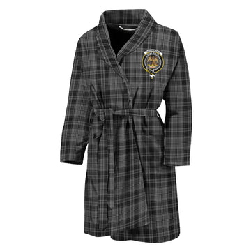 Drummond Grey Tartan Bathrobe with Family Crest