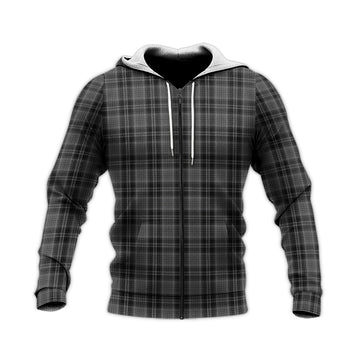 Drummond Grey Tartan Knitted Hoodie