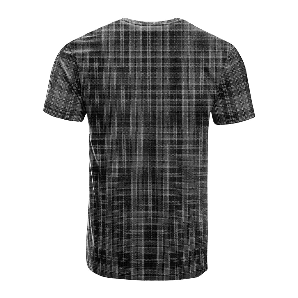 Drummond Grey Tartan T-Shirt with Family Crest - Tartan Vibes Clothing