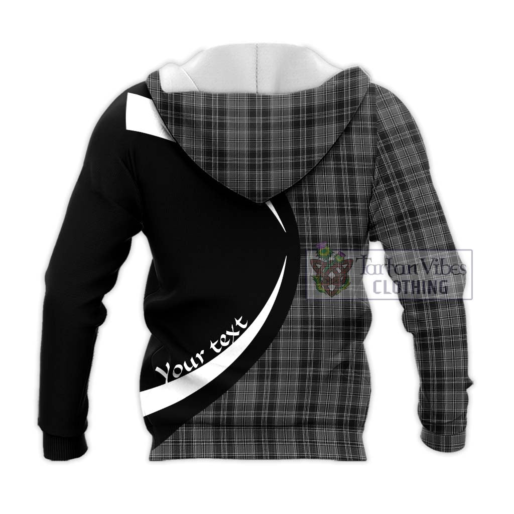 Drummond Grey Tartan Knitted Hoodie with Family Crest Circle Style - Tartan Vibes Clothing