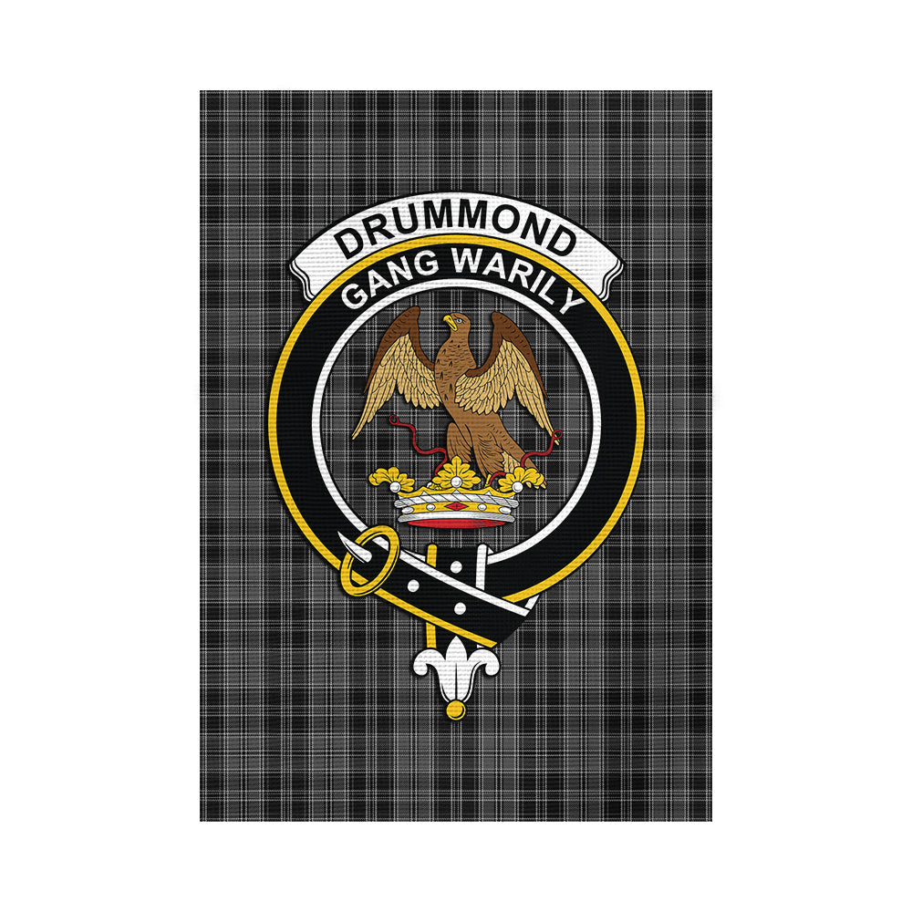 Drummond Grey Tartan Flag with Family Crest - Tartan Vibes Clothing