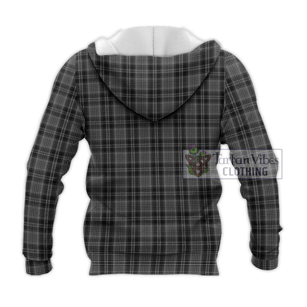 Drummond Grey Tartan Knitted Hoodie with Family Crest DNA In Me Style - Tartanvibesclothing Shop