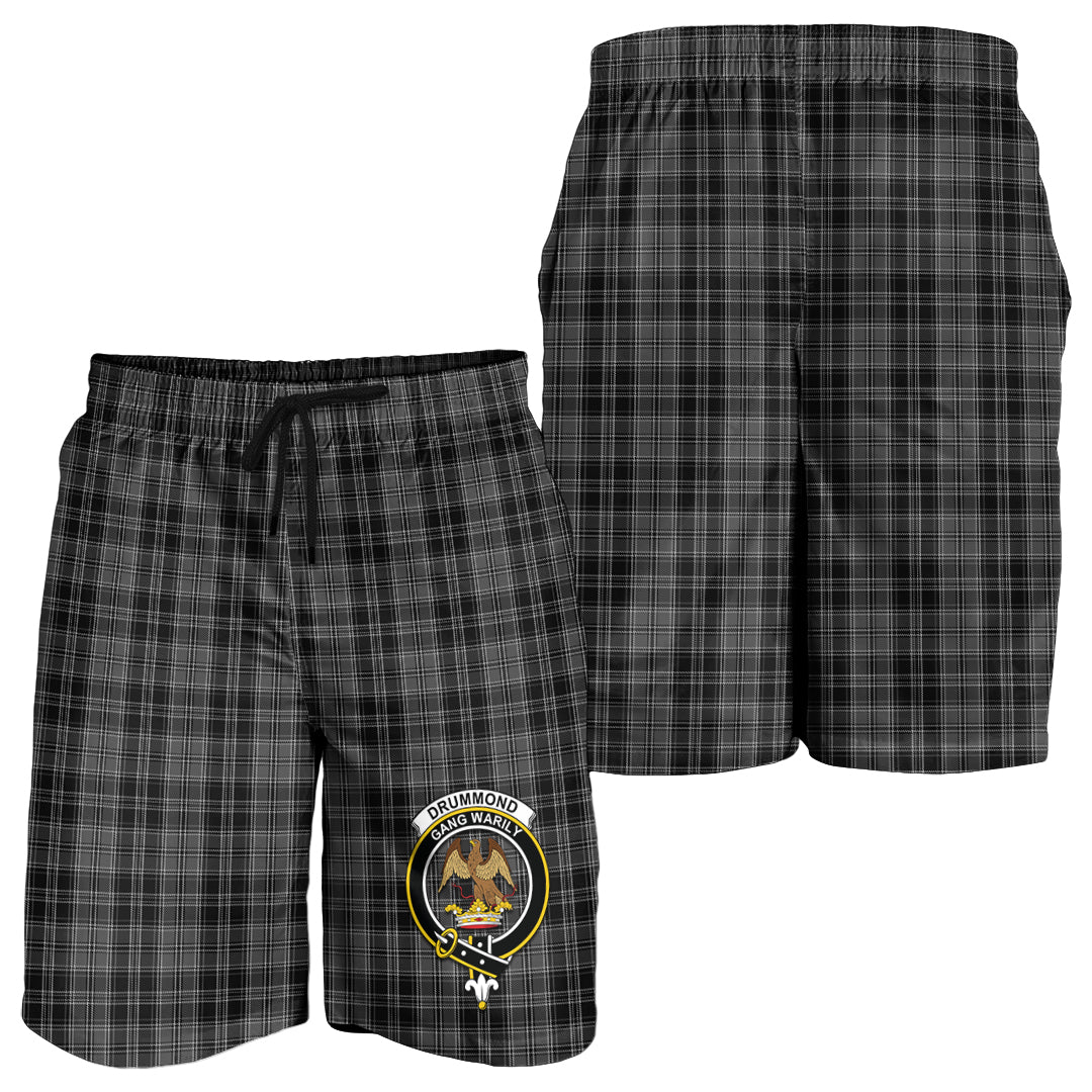 drummond-grey-tartan-mens-shorts-with-family-crest