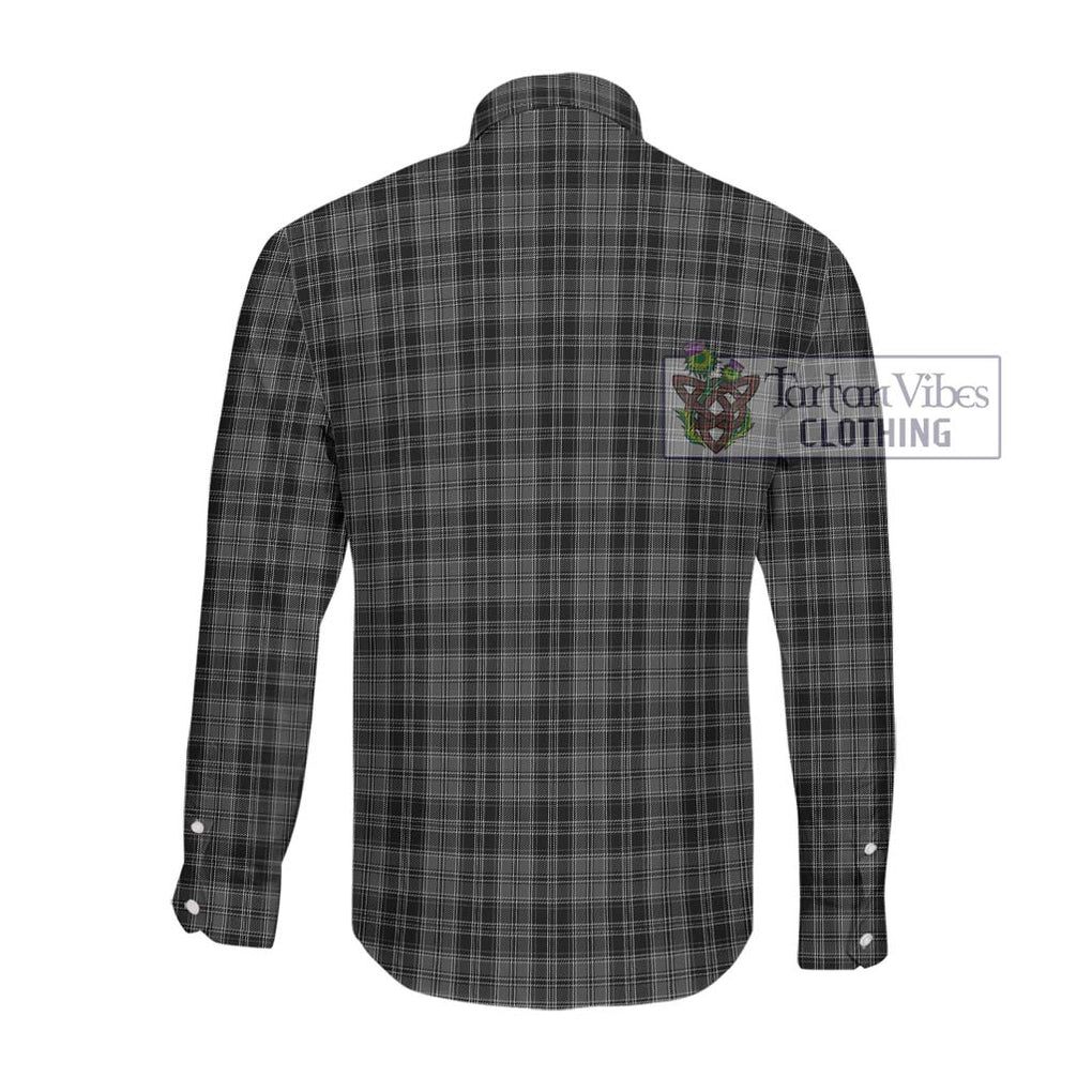 Drummond Grey Tartan Long Sleeve Button Shirt with Family Crest DNA In Me Style - Tartanvibesclothing Shop