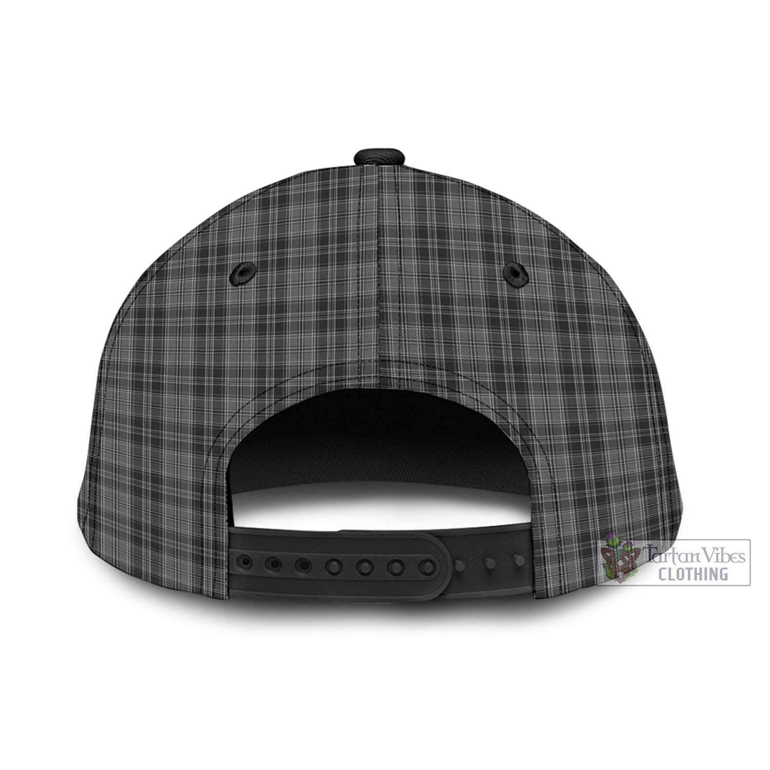 Tartan Vibes Clothing Drummond Grey Tartan Classic Cap with Family Crest In Me Style