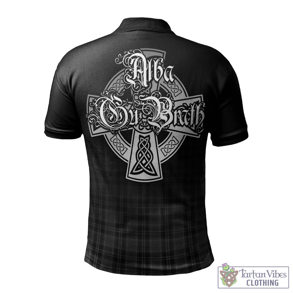 Tartan Vibes Clothing Drummond Grey Tartan Polo Shirt Featuring Alba Gu Brath Family Crest Celtic Inspired