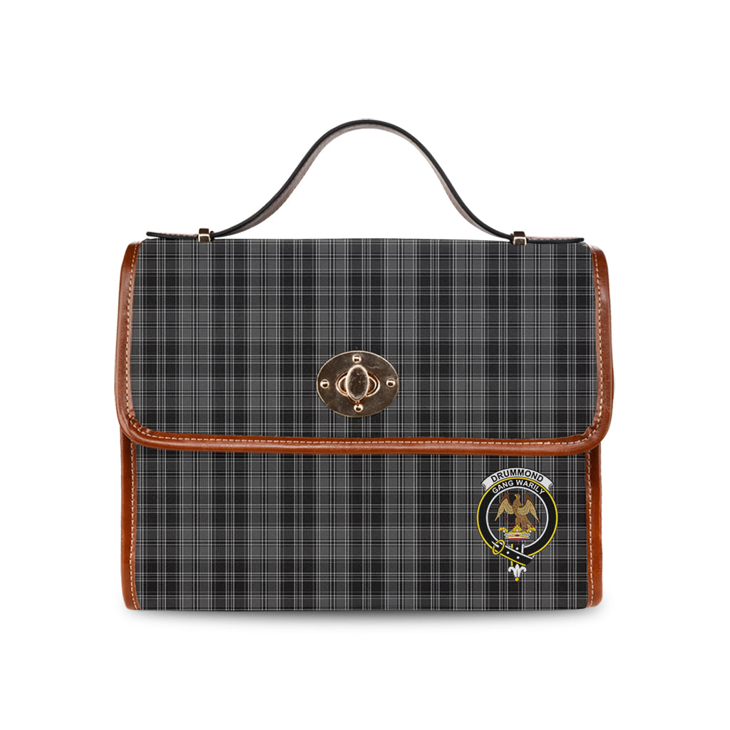 drummond-grey-tartan-leather-strap-waterproof-canvas-bag-with-family-crest