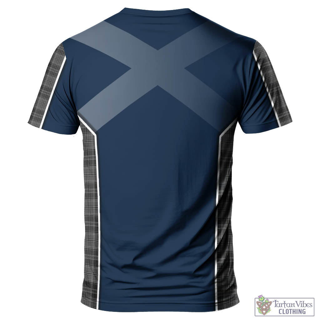 Tartan Vibes Clothing Drummond Grey Tartan T-Shirt with Family Crest and Lion Rampant Vibes Sport Style