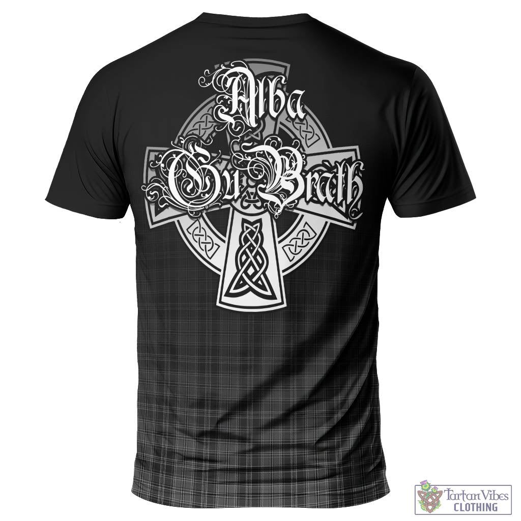 Tartan Vibes Clothing Drummond Grey Tartan T-Shirt Featuring Alba Gu Brath Family Crest Celtic Inspired