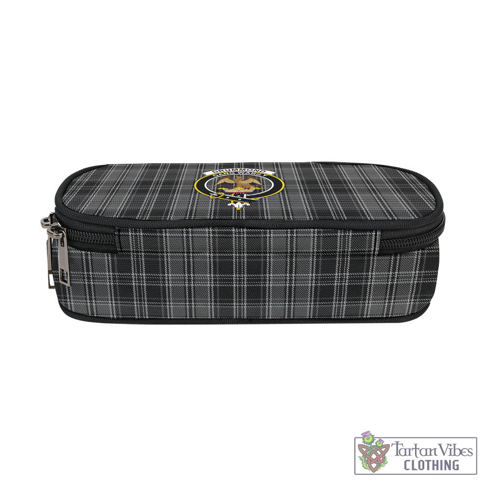 Tartan Vibes Clothing Drummond Grey Tartan Pen and Pencil Case with Family Crest