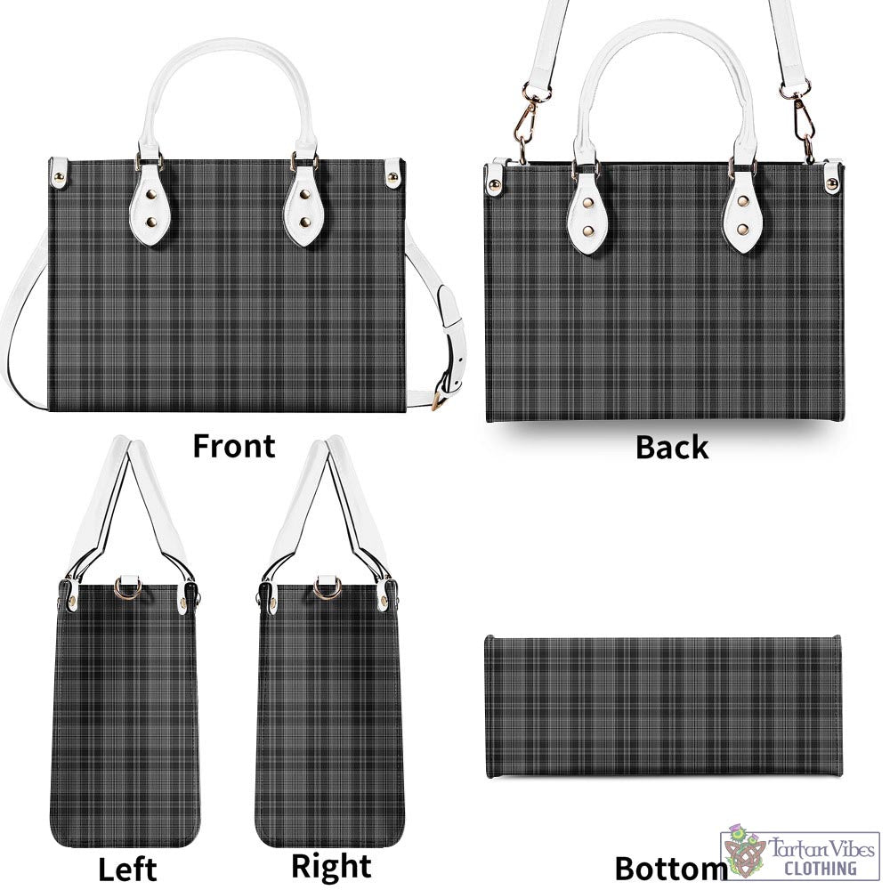 Tartan Vibes Clothing Drummond Grey Tartan Luxury Leather Handbags