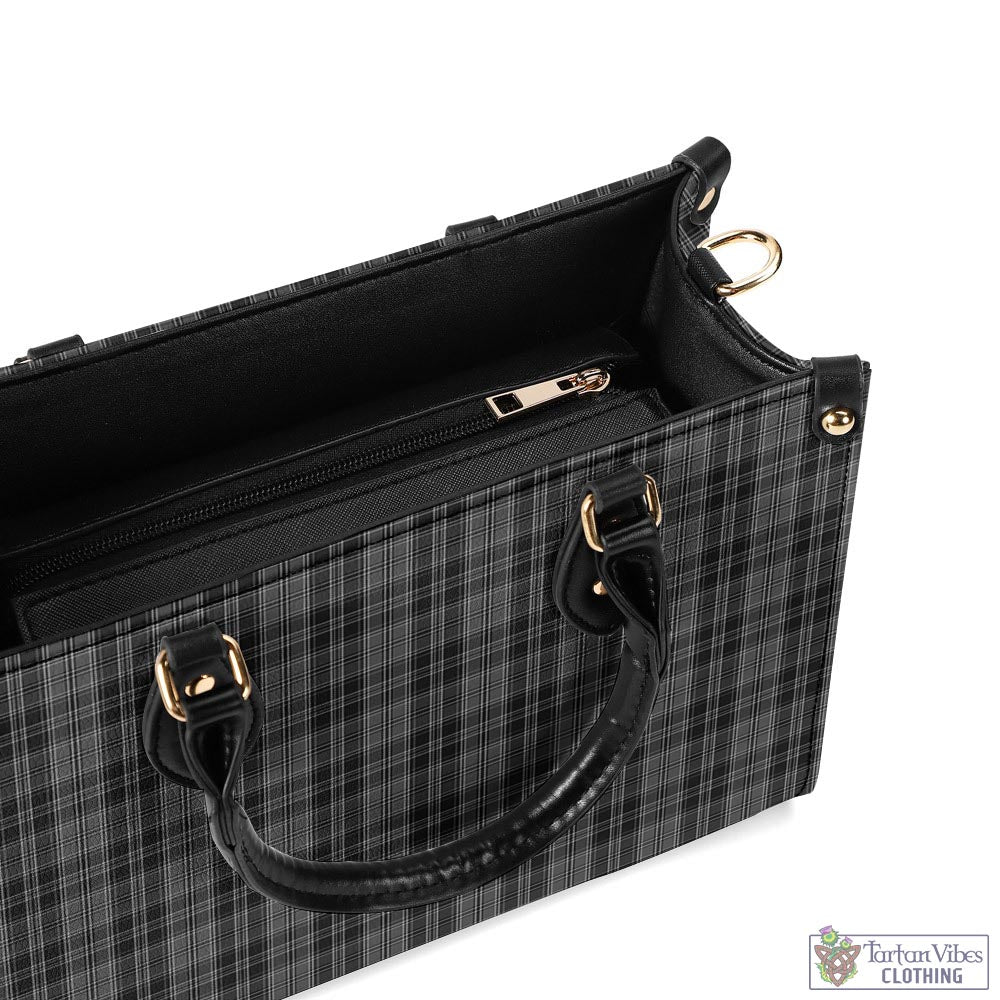 Tartan Vibes Clothing Drummond Grey Tartan Luxury Leather Handbags