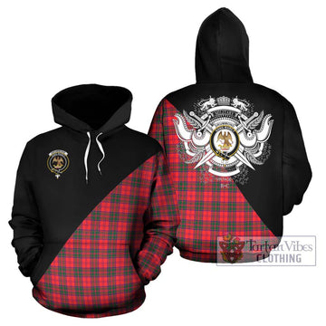 Drummond Modern Tartan Hoodie with Family Crest and Military Logo Style