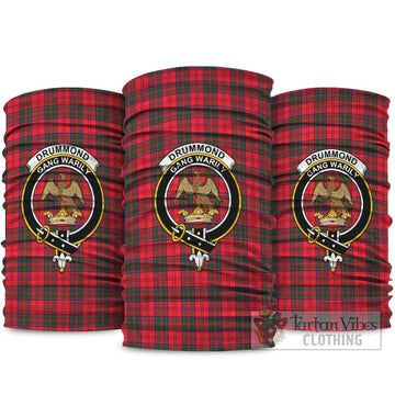 Drummond Modern Tartan Neck Gaiters, Tartan Bandanas, Tartan Head Band with Family Crest