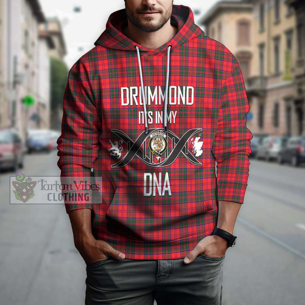 Drummond Modern Tartan Hoodie with Family Crest DNA In Me Style Pullover Hoodie - Tartanvibesclothing Shop