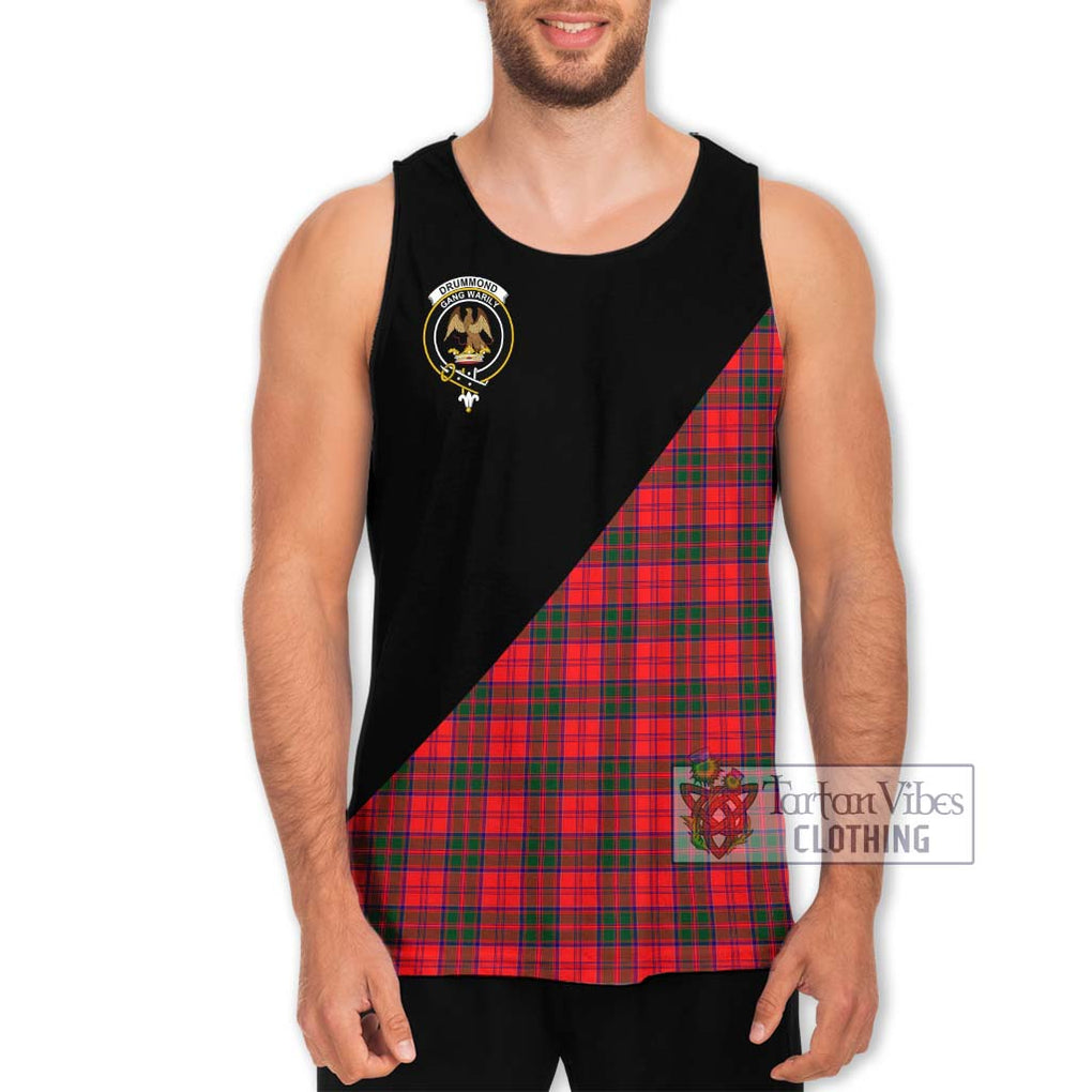 Drummond Modern Tartan Men's Tank Top with Family Crest and Military Logo Style Men - Tartanvibesclothing Shop