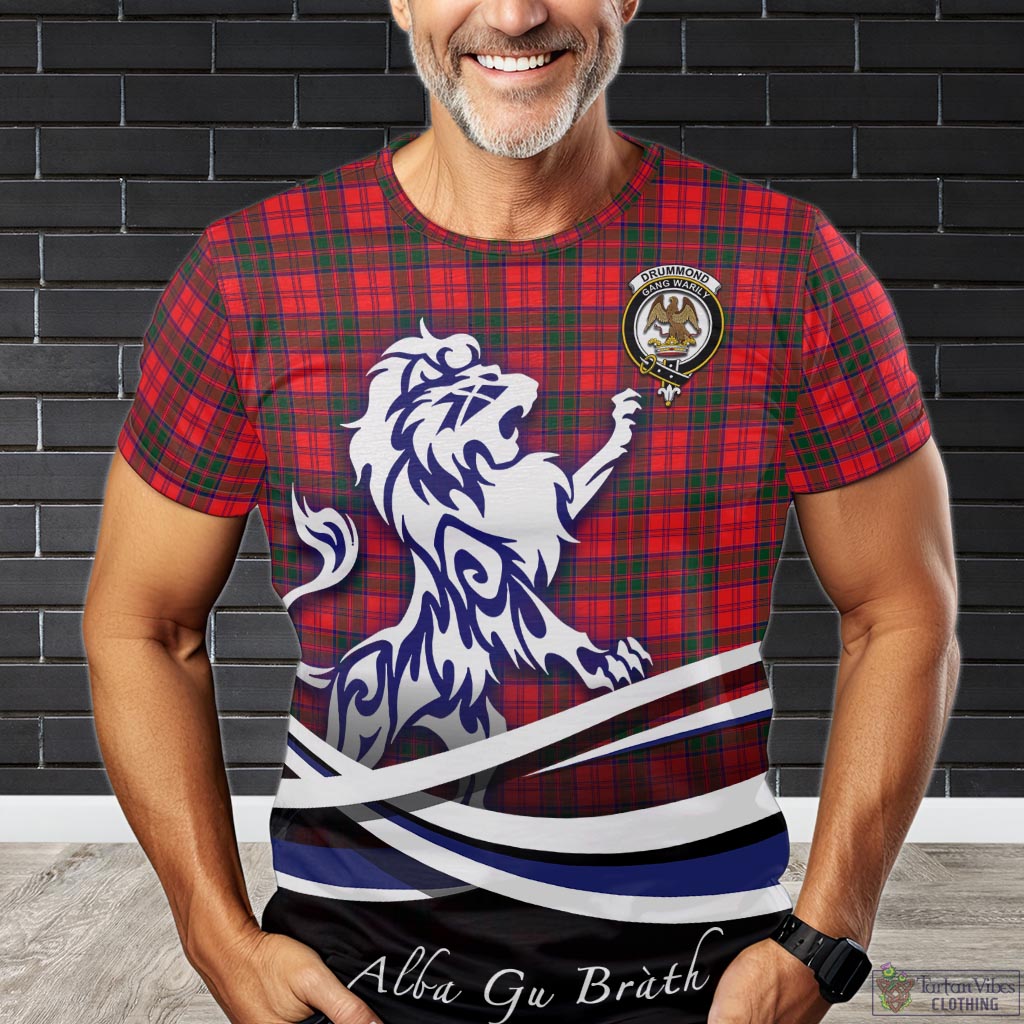 drummond-modern-tartan-t-shirt-with-alba-gu-brath-regal-lion-emblem