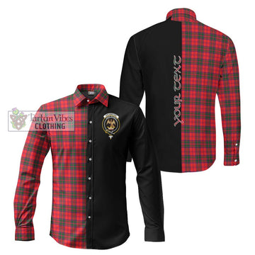 Drummond Modern Tartan Long Sleeve Button Shirt with Family Crest and Half Of Me Style