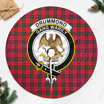 Drummond Modern Tartan Christmas Tree Skirt with Family Crest