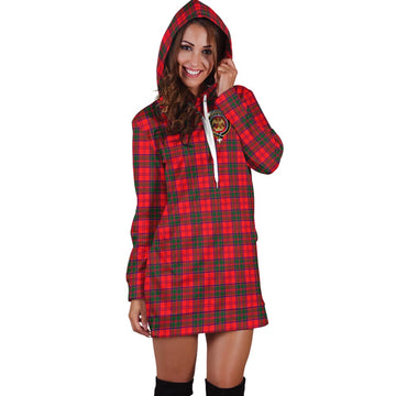 Drummond Modern Tartan Hoodie Dress with Family Crest