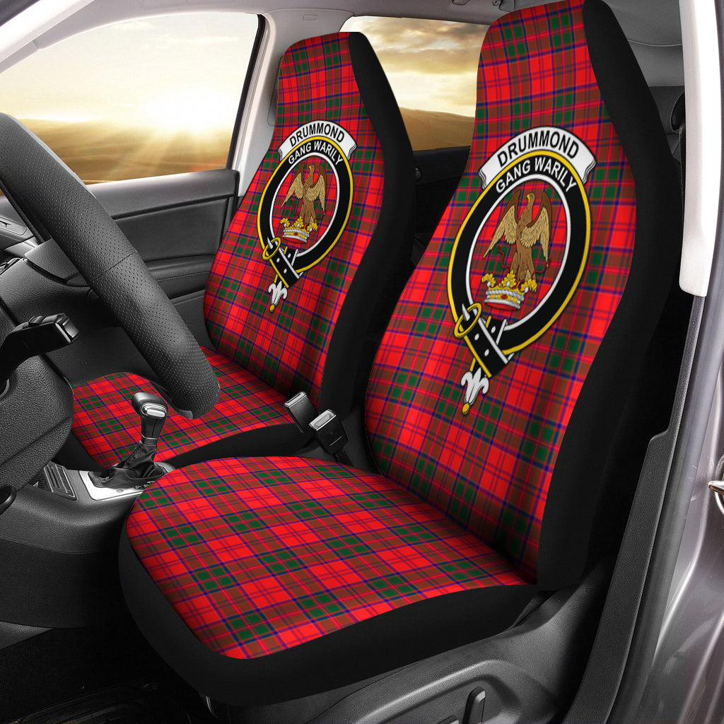 Drummond Modern Tartan Car Seat Cover with Family Crest One Size - Tartanvibesclothing